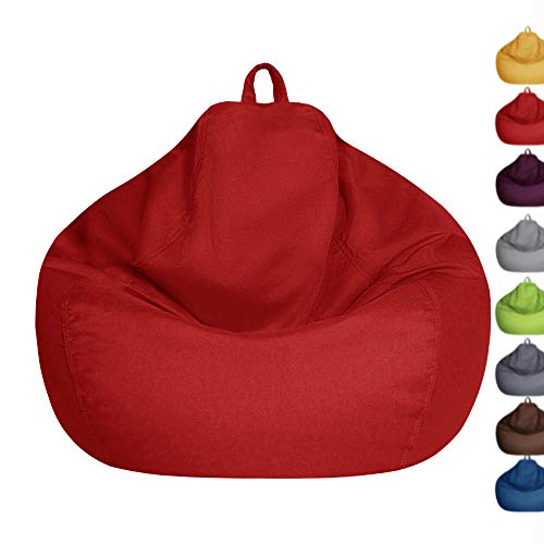 Bean Bag Chair Cover Only Without Filling - Extra Large, Stuffed Animal Storage&Memory Foam - Washable Premium Soft Cotton Linen, Sturdy Zipper Beanbag Case, Sack Bean Bag for Adults,Kids,Teens Bean Bag Chair Cover Only Without Filling - Extra Large, Stuffed Animal Storage&Memory Foam - Washable Premium Soft Cotton Linen, Sturdy Zipper Beanbag Case, Sack Bean Bag for Adults,Kids,Teens