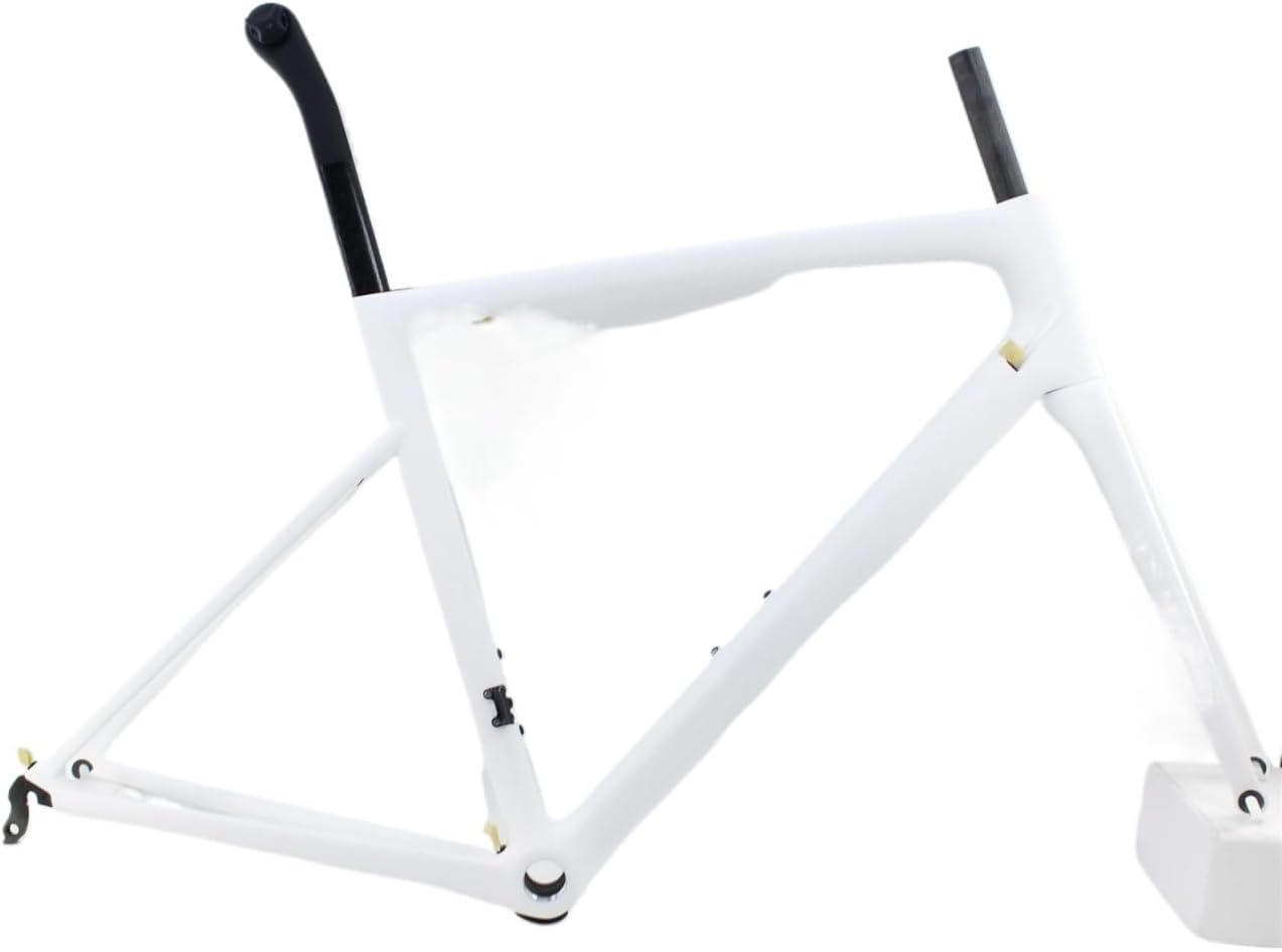 Compatible for 700C Road Bike Frame, Ultralight UD Carbon Fiber V-Brake Frameset with Fork Seatpost(Matt Finish,520mm)