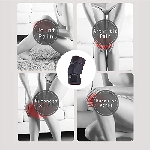 Faja térmica para rodilla con masaje: 3 modos de calor y 3 modos de vibración, color negro, regalo navideño (1 unidad) miniatura 6