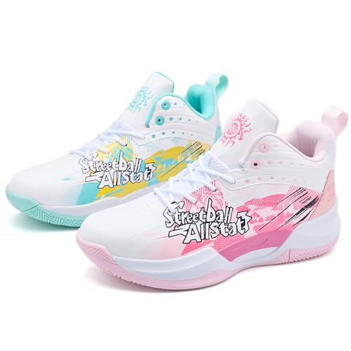 Men's Basketball Shoes Lightweight Breathable Non-Slip Outdoor Courts Training