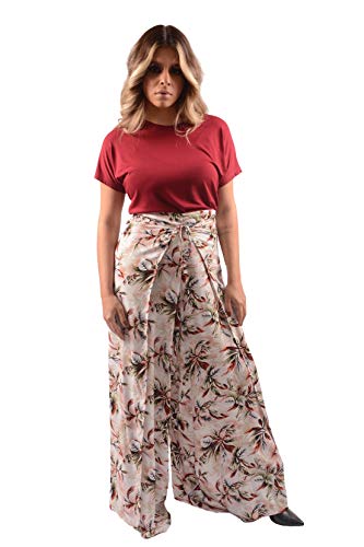 Calça Envelope Estampado folhas fundo claro