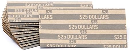 Sacagawea Dollar Coin Wrappers, 100 Flat Striped Coin Wrappers
