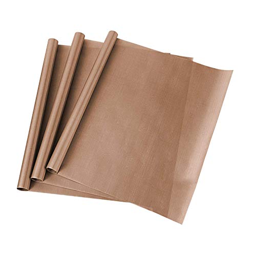 Dauerbackfolie, Backpapier Wiederverwendbar 3er Set 40 * 40 cm Backmatte Backfolie Hitze Druck PTFE Teflonfolien Transfer Blatt Antihaft Handwerk Matte Cover