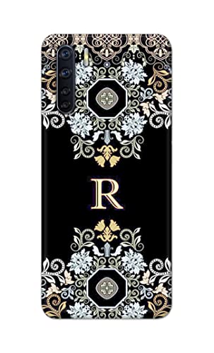 Image of PRINTFIDAA Name II Initial II Letter Floral Pattern Alphabet R Printed Designer Hard Back Case Cover for Oppo F15 / Oppo A91 / Oppo F15s / Oppo Reno 3, CPH2001, CPH2021 -(TI) MVN1007