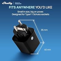 Shelly Plug M Gen3 Schwarz - WLAN & Matter Smarte Steckdose, Leistungsmessung, 13A, 3000W, Zeitschaltuhr, Stecker, Smart Home Stecker, Alexa & Google, Apple HomeKit, Kein Hub Erforderlich (4 Stück) – Ansicht 3