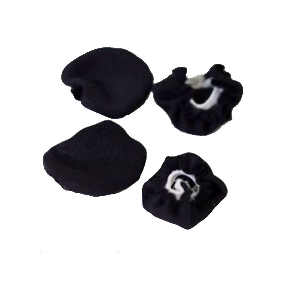 ButtonslipsButton Covers for Shirt, Jeans & Jackets Pack of 4 Elastic Stretch Design Unisex (Black, Medium)
