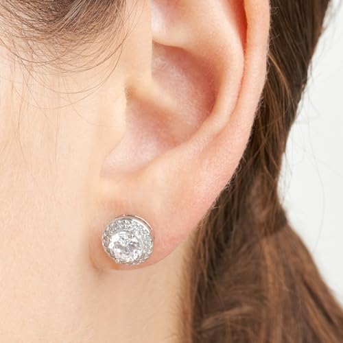 Amazon Essentials Cubic Zirconia Classic Halo Stud Earrings in Sterling Silver, (previously Amazon Collection)3