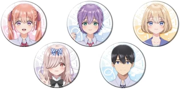 TV Anime "Kakko no Season 2" 01 (Official Illustration) Can Badge Complete Set of 5 Pieces Box