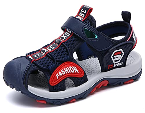 Sandali Sportivi per Bambini Sandali Escursionismo Ragazzi Scarpe Outdoor Sandali Trekking Ragazze Nella Montagna Scarpe Spiaggia Punta Blu Scuro Gr.28