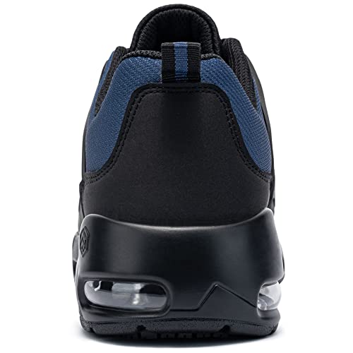 Larnmern Steel Toe Sneakers For Men Air Cushion Slip Resistant Safety Shoes Work Sneakers Comfortable Breathable Stylish Construction Shoe Lightweight (11, Bachelor Button) #TOP3