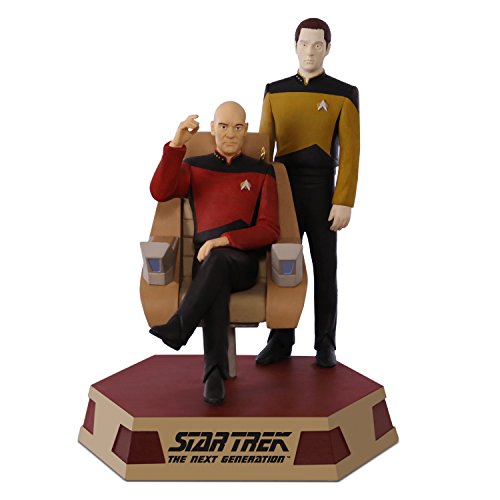 Hallmark Keepsake 2017 Star Trek: The Next Generation Captain Jean-Luc Picard and Lieutenant Commander Data Sound Christmas Ornament