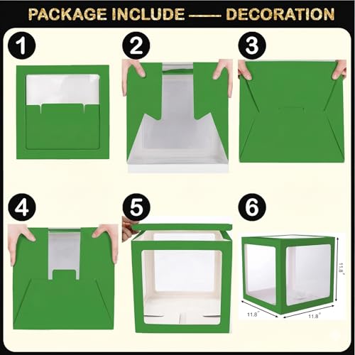 Image of Black and Green Graduation Decorations Class of 2026 - Graduation Balloon Boxes, Balloon Arch Garland Kit, Party Decorations 2026 for Any Grades