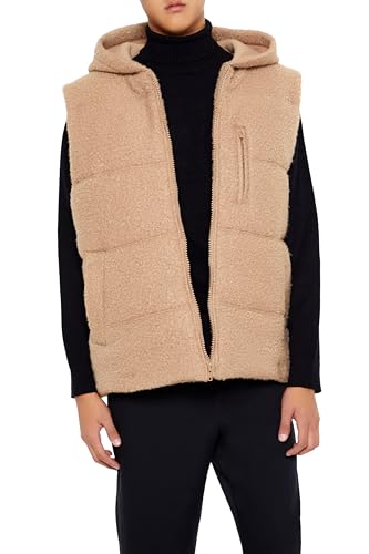 Forever 21 Men's Hooded Faux Shearling Vest