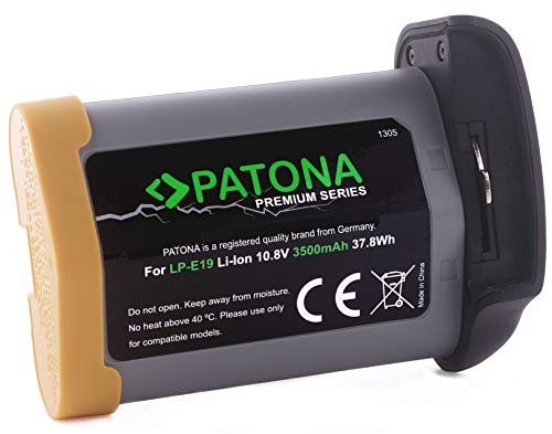 PATONA Batterie LP-E19 (3500 mAh) - Compatible avec Canon EOS 1D X Mark II Mark III R3 et Autres - Capuchon de Protection pour Les Contacts
