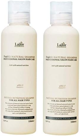 LADOR TripleX 3 Deep Cleansing Shampoo for Dry Itchy Sensitive Scalp Dandruff w/Tea Tree Lemon Lavender Sulfate-free Korean Hair Care 10 Fl Oz