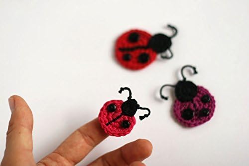 Ladybugs World Crochet Applique Set of 7