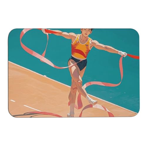 Tapis absorbant l'eau avec motif dessin animé et base antidérapante - 2