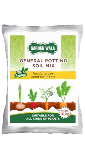 Potting Soil Mix For Plant - 10Kg Ready To Use All Purpose Potting Soil Mix | Made With Vermicompost/Neem Cake/Mustard Cake Powder/Cocopeat/River Sand/Bone Meal/Rice Husk 10 Kg
