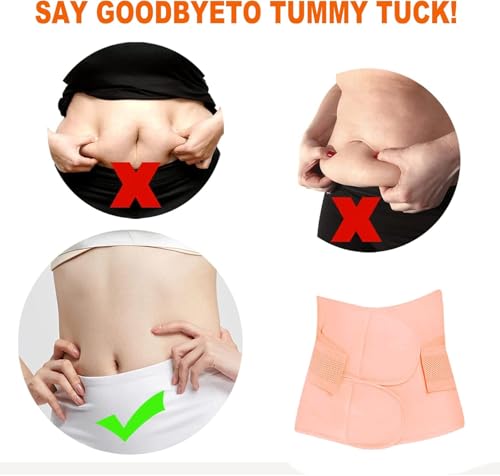 Image of Postpartum Belly Band Support: 2 Sets Adjustable Straps Provide Compression | Lower Back Pain Relief, Helps Hold Tummy, Waist, and Stomach After Birth or C-Section, Comfortable to Wear for a Full Day