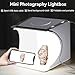 Mini Camera Light Box, Mini Photo Studio Light Box Photography Light Tent Folding Photo Studio Kit Small White Photo Studio Light Box Portable Folding LED Photography Light Tent Kit