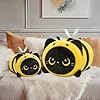 Mewaii Cute Black Cat Bee Plush Pillow, Kawaii Plushies Bee Stuffed Animal Toy, Kitten Plushies with Honeybee Outfit Costume, Soft Squishy Birthday Gifts for Kids & Girls (16 Inch) #1