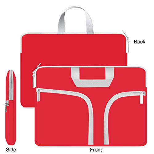 Hestech Chromebook Case,11.6-12.3 Laptop Sleeve Neoprene Computer Bag Handle Protective Cover For Acer R11/Spin 311/Hp Stream/Samsung/Surface Pro X/7/6/5/4/3/Go 12.4"/13 Inch Macbook Air/Pro M2 M1,Red #TOP7