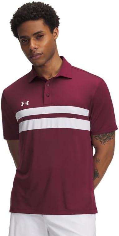 Under Armour Men's Drive Team Dual Stripe Polo Shirt - 4-Way Stretch Material