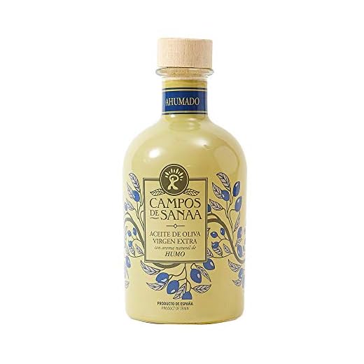 CAMPOS DE SANAA .- Aceite de oliva Virgen Extra con aroma natural a Humo de Roble (250ml).