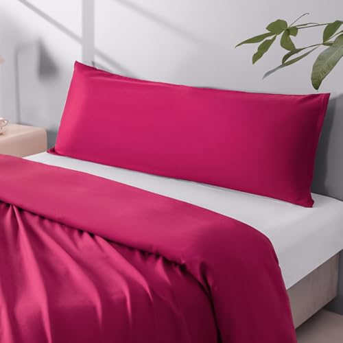 Image of Body Pillow Pillowcase with Zipper 1 piece,Rose Pink,20 inchx54 inch