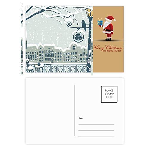 Cartes postales sapin des neiges et oiseaux pour vos vœux au coin du feu