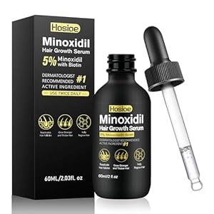 5% Minoxidil for Men and Women Hair Growth Treatment,Topical Minoxidil for Beard Growth, Hair Regrowth Serum for Scalp Hair Loss and Thinning, with Biotin 30ml