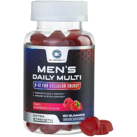Men Multi Vitamin Gummy - Multi-Vitamin for Men Daily Nutritional Support with Vitamins A, C, D, E, B12, Zinc, Folate, Biotin & More - Focus, Energy, Memory & Immune Health Support - 60 Gummies Cover