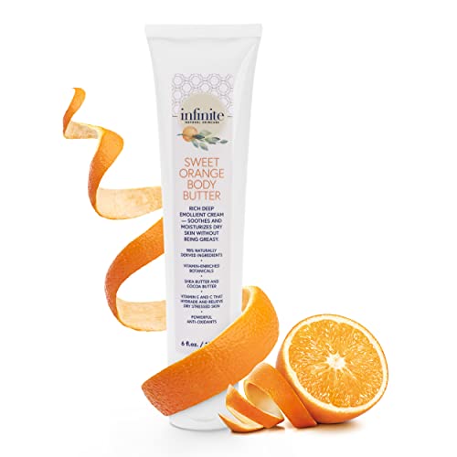 Infinite Natural Skincare Sweet Orange Body Butter - Daily Body Moisturizer For Dry Skin With Shea Butter, Vitamins E & C, And Cocoa Butter, Infused With Japanese Green Tea To Help Hydrate Dry Skin #TOP15