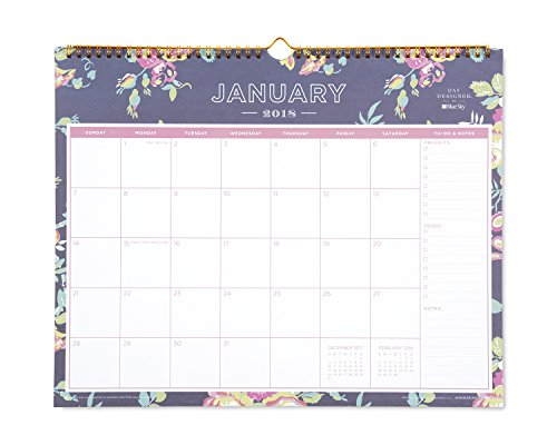 Day Designer for Blue Sky 2018 Monthly Wall Calendar, Twin-Wire Binding, 15