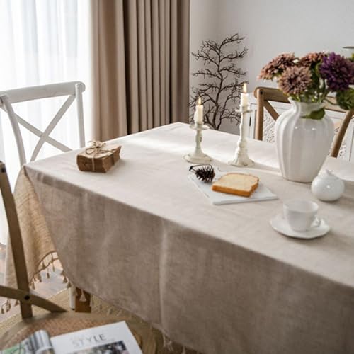 Nappe en lin réutilisable et lavable pour table de salle à manger