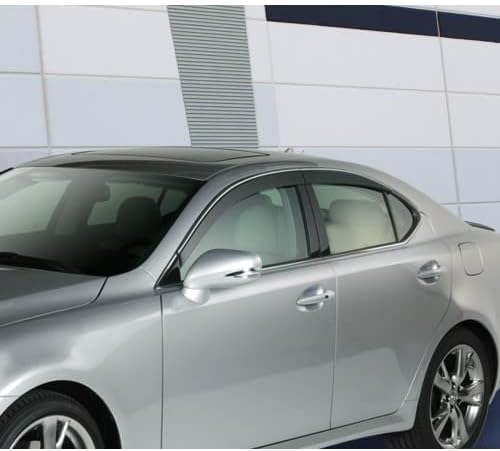 Auto Ventshade [AVS] Low Profile Ventvisor | 2013 - 2017 Honda Accord Sedan, Smoke w/Chrome Trim, 4 pc. | 794017