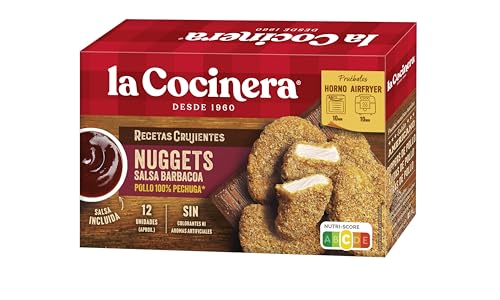 La Cocinera Nuggets de Pollo con Salsa Barbacoa, Crujientes, 350g