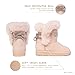 Juicy Couture Girls Winter Boots Warm Insulated Fashion Booties Mid Calf Outdoor Snow Boot for Toddler/Little Kid/Big Kid-Kahlo Small-Tan-Size 9