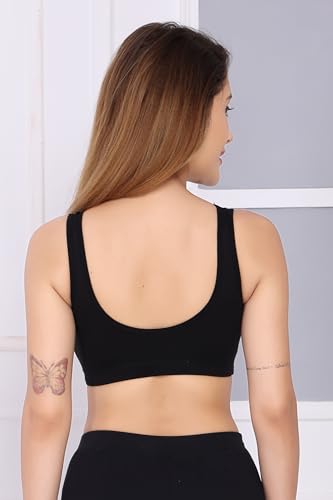 Image of Celary Women's Super Cotton Blend Sports Bra||Non Padded|| Wirefree Everyday use||Low Impact-Full Coverage Bra|| 2 Piece Combo Sports Bra