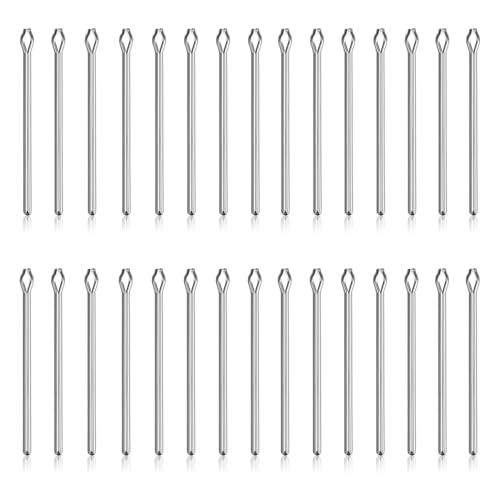 TICFROG 30個セット 時計 ベルト調整部品 17mm 割れピン 径φ0.8mm ステンレス鋼 時計バンドリンクコッターピン 17ミリ 時計ストラップバースプリットピン 時計バンドの修理用