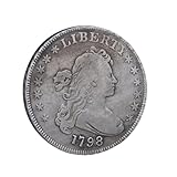 1795 1796 1797 1798 Liberty Dollar Coin – Silver-Plated Old US Coin, Collectible Replica for Coin Collectors, History Enthusiasts & Display, Old Coins for Collectors & Gifts (1796)