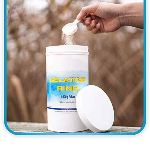 Pharma-Peter GELATINE Rind Pulver, mit 100% hochwertigem Eiweiß, 1000 g