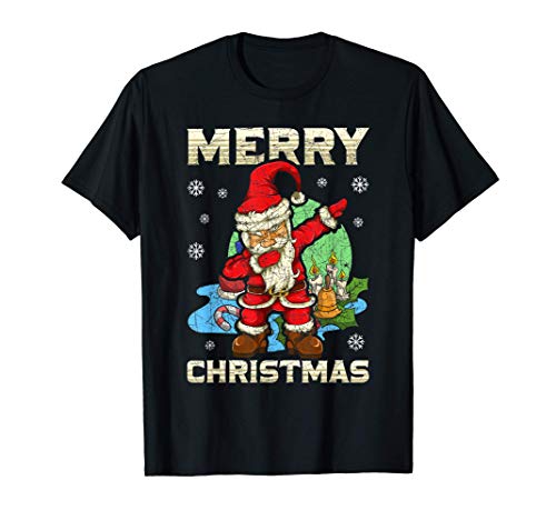 Regalo Di Natale Ragazzi Ragazze Dabbing Babbo Natale Maglietta