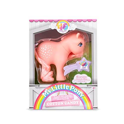 My Little Pony, 40th Anniversary 4-Inch Cotton Candy, Original 1983 Collection, Long, Brushable Mane and Tail, Action Figure, Great for Kids, Toddlers, Girls, Ages 4+ - Thumbnail 4