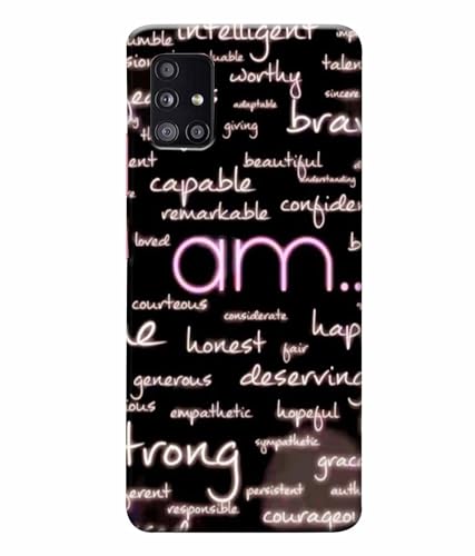 Image of Printed Hard Back Case Cover & Compatible for Samsung Galaxy A71 | Motivation Quotes (Multicolor) - D1190