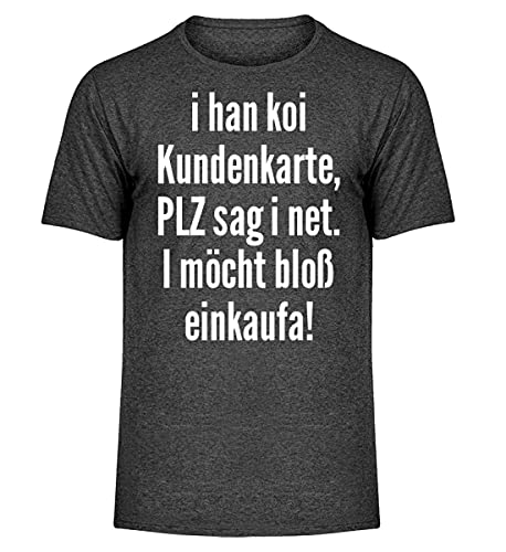 T-Shirt mélangé pour Homme gris Small col rond imprimé graphique coton