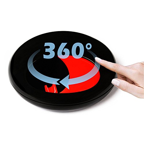 Cigarette Ashtray With Rotation Lid, Windproof Smokeless Decorative Ashtray For Living Room Office Indoor Outdoor Use (Black) #TOP2