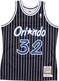 Mitchell & Ness NBA Orlando Magic Shaquille O'Neal #32 1994-95 HWC Authentic Jersey - Black Pinstripe (CA/US, Alpha, Large, Regular, Regular, Black)