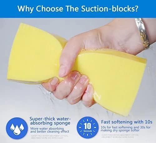 Image of Pack of 2 - Super Absorbent Magic Sponge, PVA Sponge for Kitchen Cleaning, Cars, Walls, Windows & Other Surfaces (Random Colors) | Multipurpose Household Cleaning