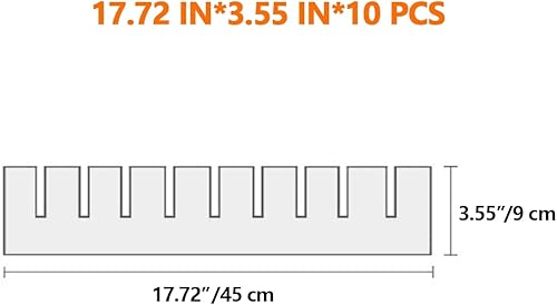 Miniatura 2 de KnnRiim 12 separadores de cajones, 17.72 x 3.55 pulgadas, extremadamente gruesos, organizador de almacenamiento para bricolaje, separadores de